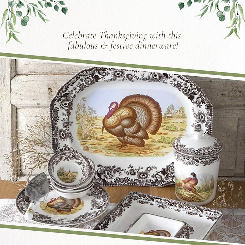 Spode Woodland Octagonal Platter - 19"