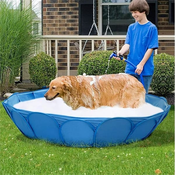 Dog Bathing Tub Kiddie Pools Cat Puppy Shower Spa Foldable Portable ...