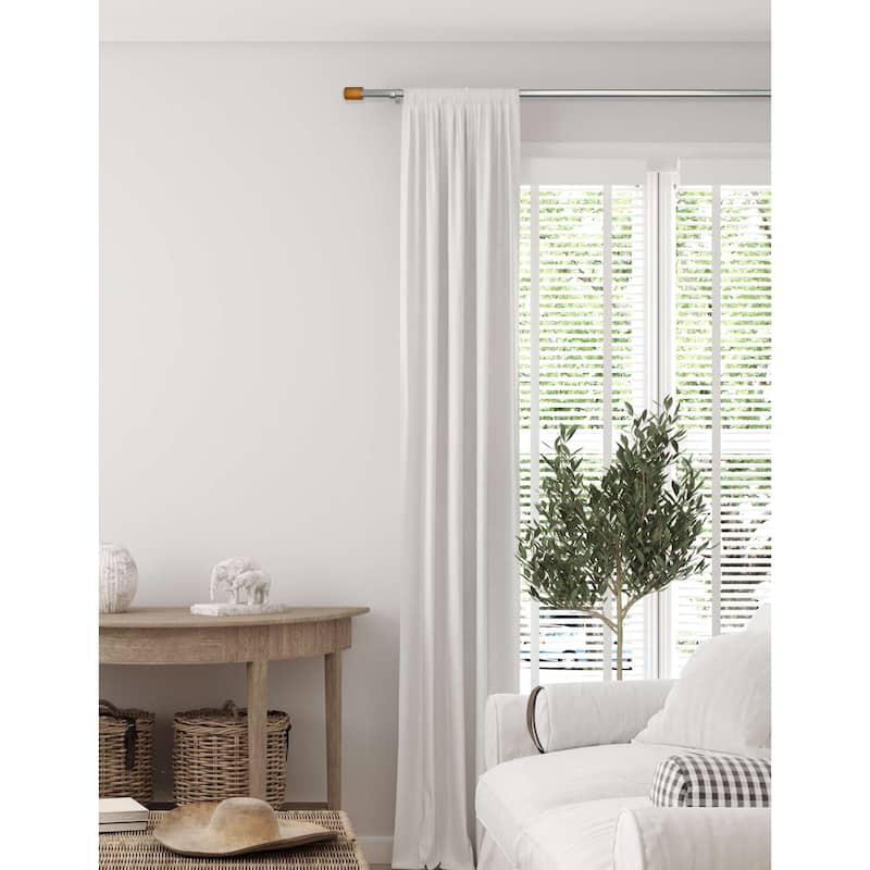 Linen Avenue Wood Cylinder Curtain Rod