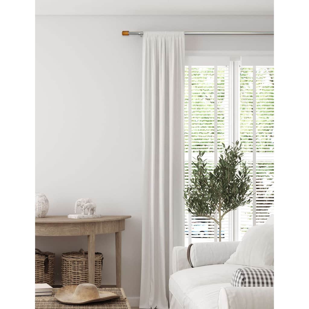 Linen Avenue Wood Cylinder Curtain Rod