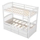 preview thumbnail 15 of 14, Twin Over Twin Bunk Bed with Trundle & Drawers - Convertible to Two Beds