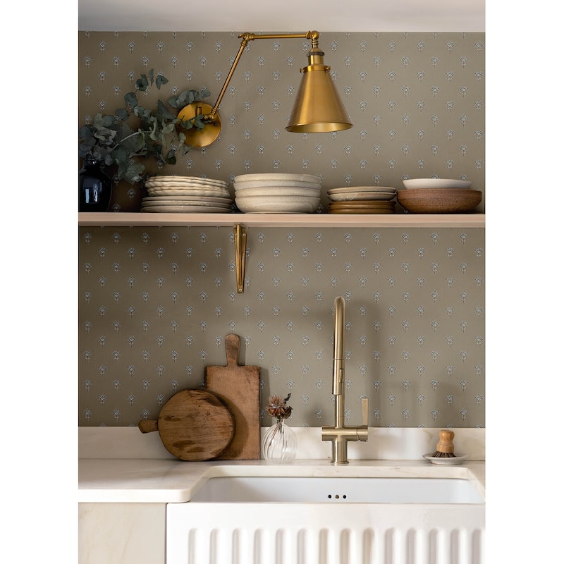 Chesapeake Surdiva Stone Floral Fan Wallpaper