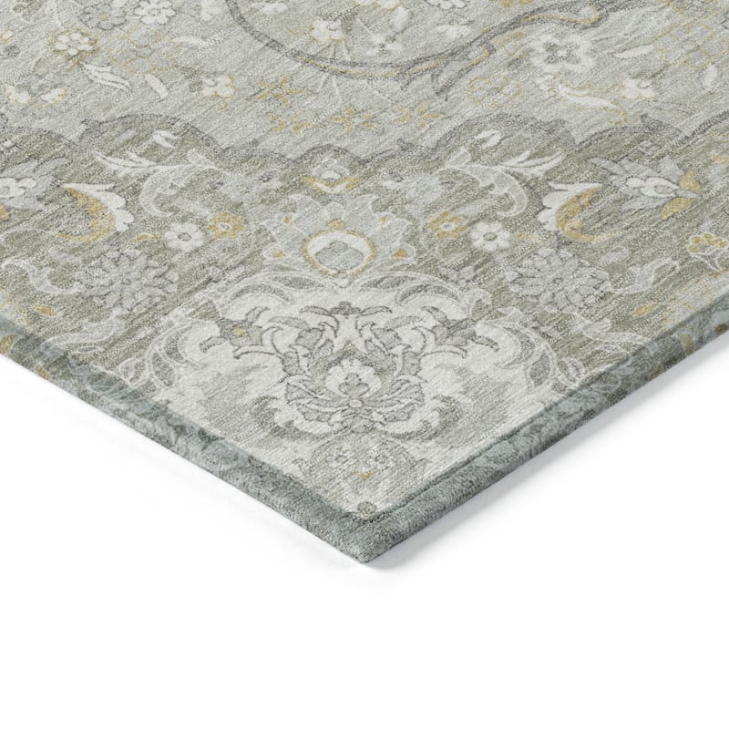 HomeRoots Medallion Traditional Rectangle Outdoor Rug