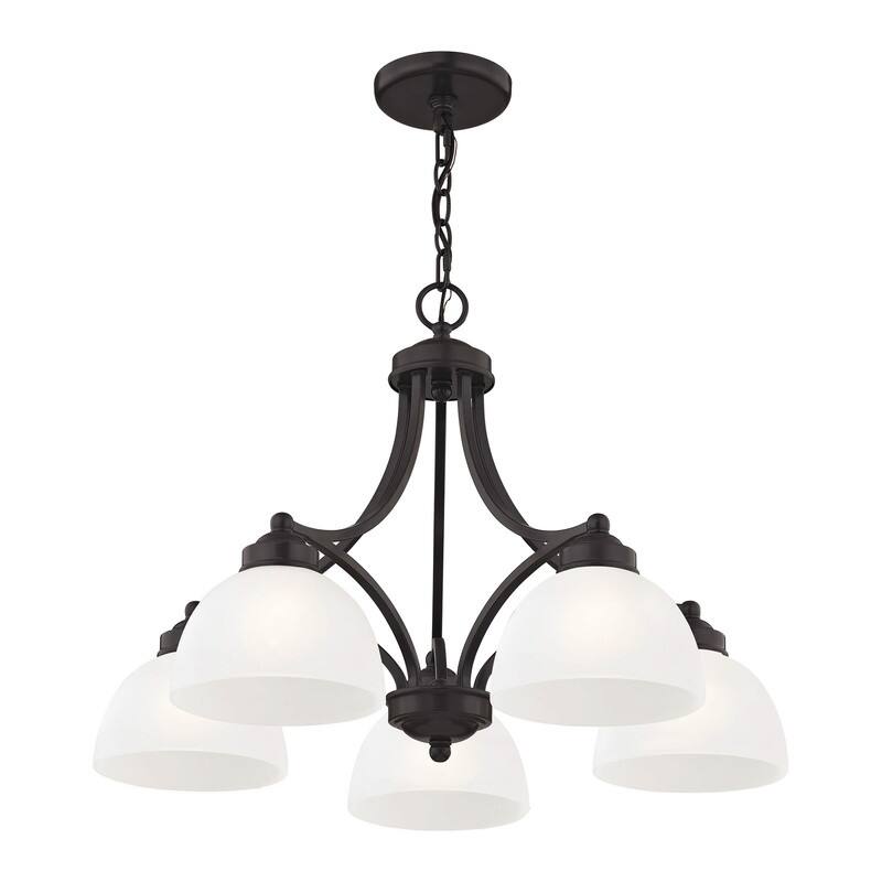 Livex Lighting 5-light English Bronze Chandelier, 4225-92 - 25" DIA 18" H