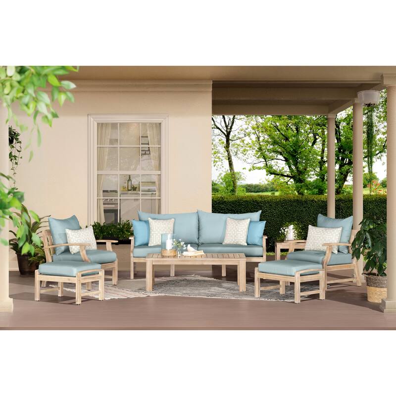 Kooper 7 Piece Sunbrella Outdoor Patio Sofa & Club Chair Set