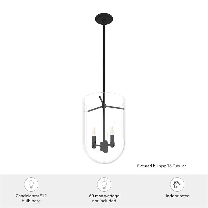 Hunter Sacha 3-Light Pendant - Entry, Dining Room, Kitchen Island - Transitional, Contemporary