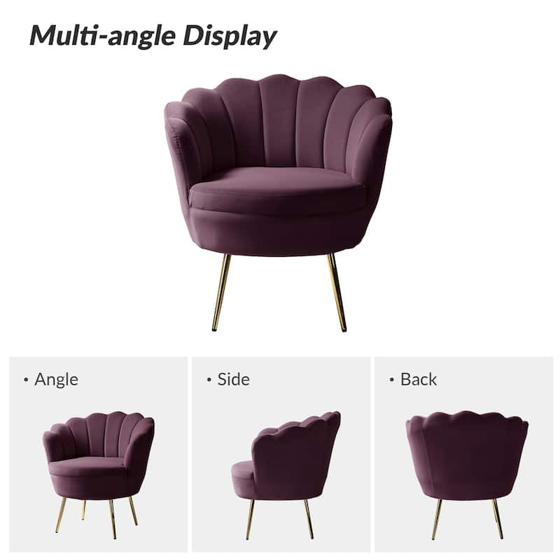 Xabier Cute Modern Upholstered Barrel Chair Accent Chair with Tufted Back by HULALA HOME