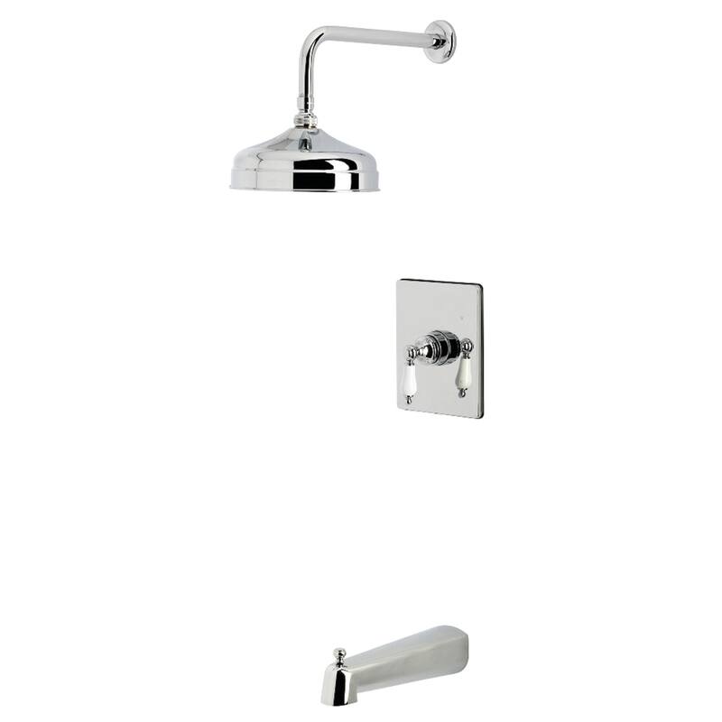 Kingston Brass Single-Handle Pressure Balanced Tub and Shower Faucet - Polished Chrome