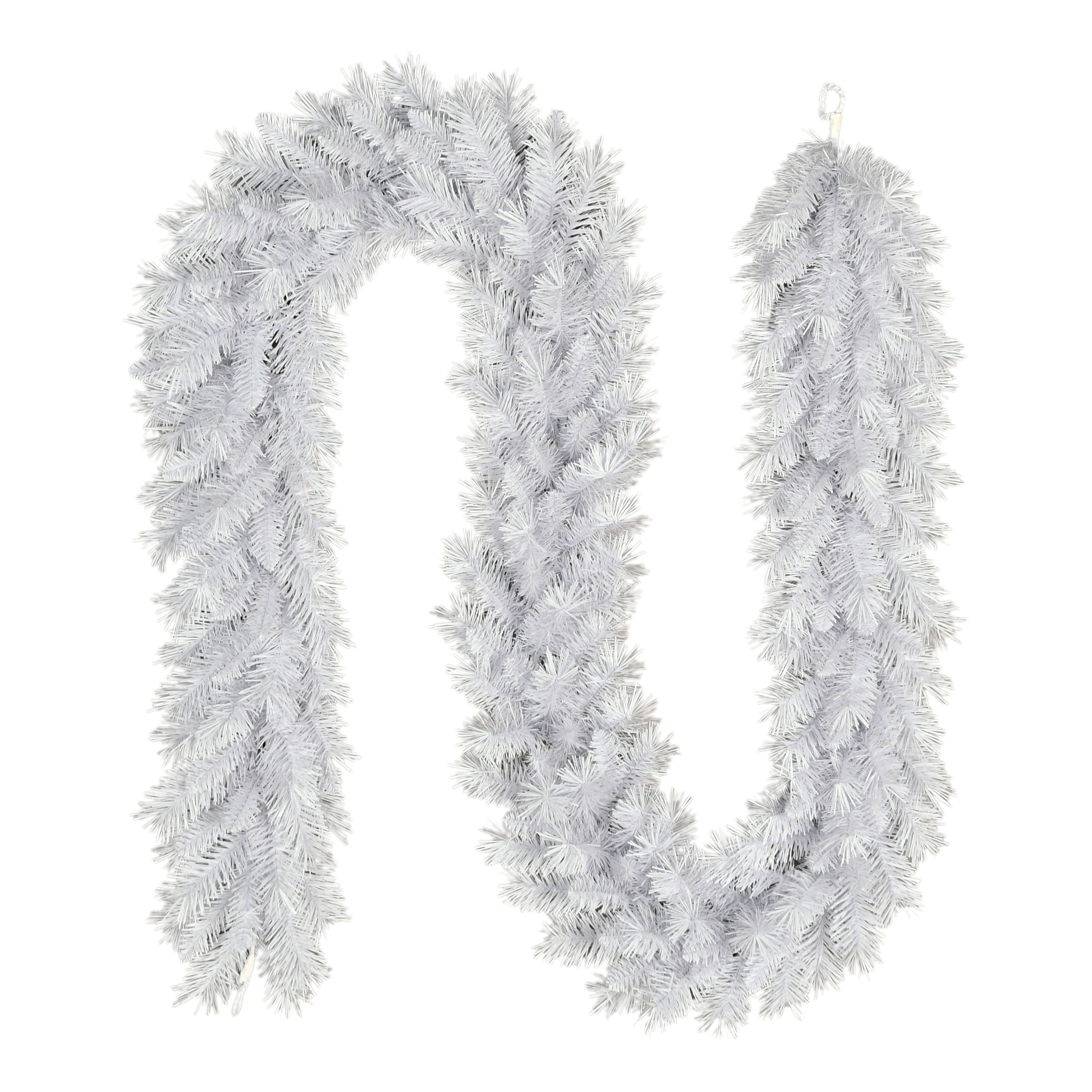 Puleo International 9' x 10" Artificial White Round Valley Pine Garland