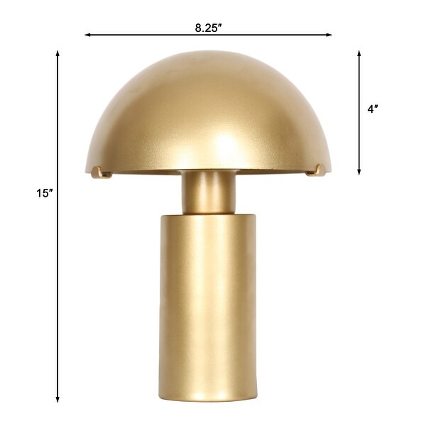 2 Pack Gold Mushroom Bedside Table Lamp Metal Desk Lamp Gold 2Pack