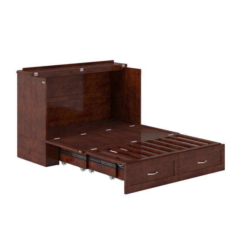 Hamilton Murphy Bed Chest with Mattress and Storage Drawer