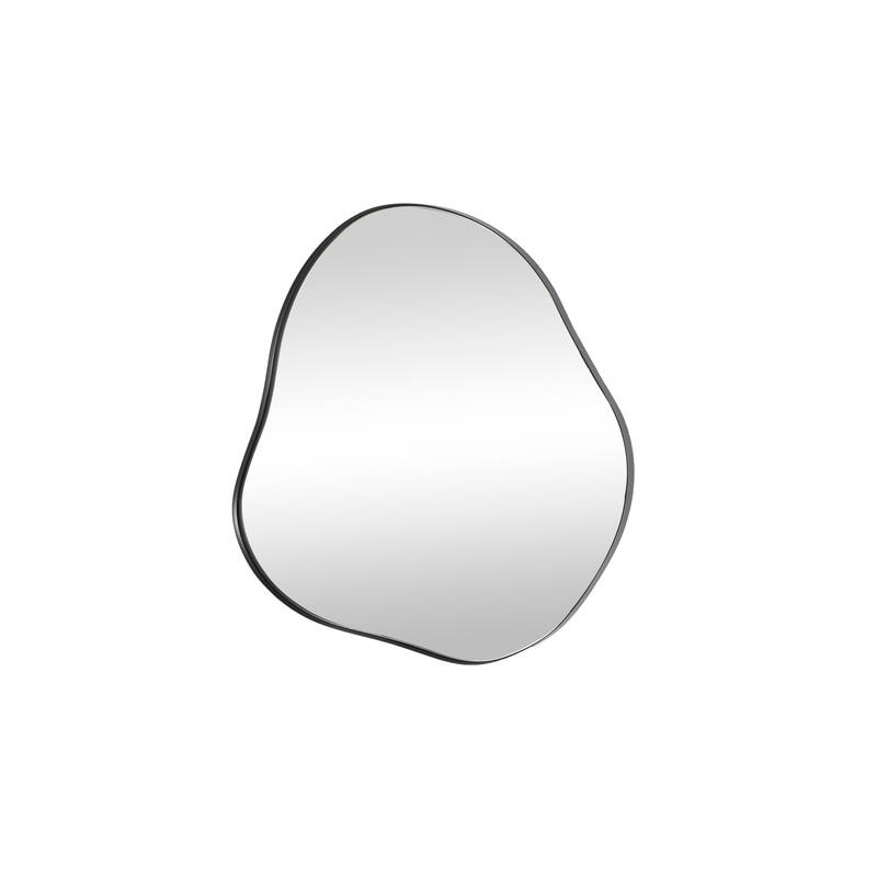 CosmoLiving by Cosmopolitan Black Metal Wavy Abstract Wall Mirror