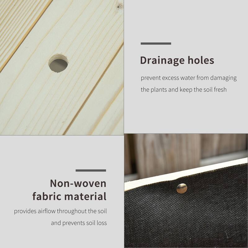 Raised Indoor/Outdoor Garden Planter Bed with Shelf for Vegetable Herb