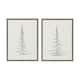 Kate and Laurel Sylvie Trees Canvas Set by The Creative Bunch Studio - 2 Piece 18x24 - Grey