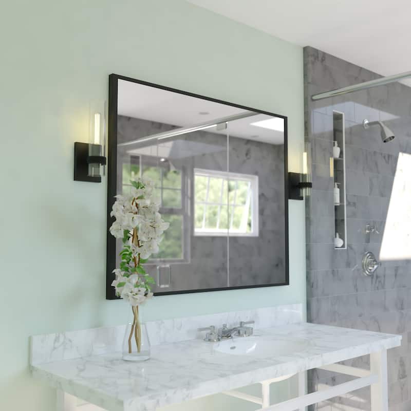 Bari 1 Light Contemporary Wall Sconce with Clear Cylinder Glass