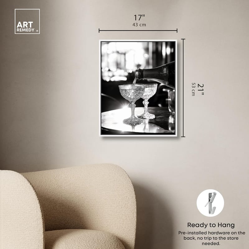 Sparkling in Monochrome I Canvas by Art Remedy