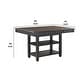 preview thumbnail 5 of 3, Wooden Counter Height Table with 4 Drawers and 2 Open Shelves, Brown