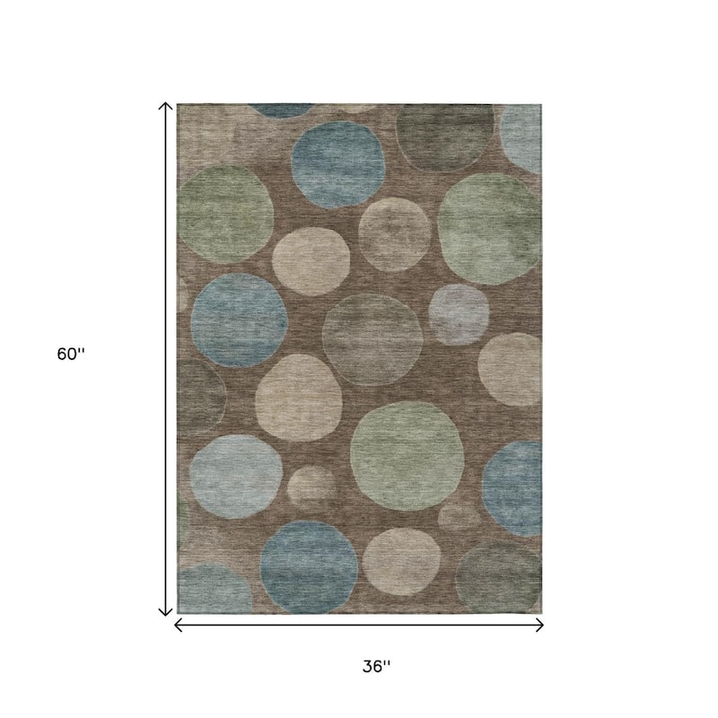HomeRoots Geometric Transitional Rectangle Outdoor Rug