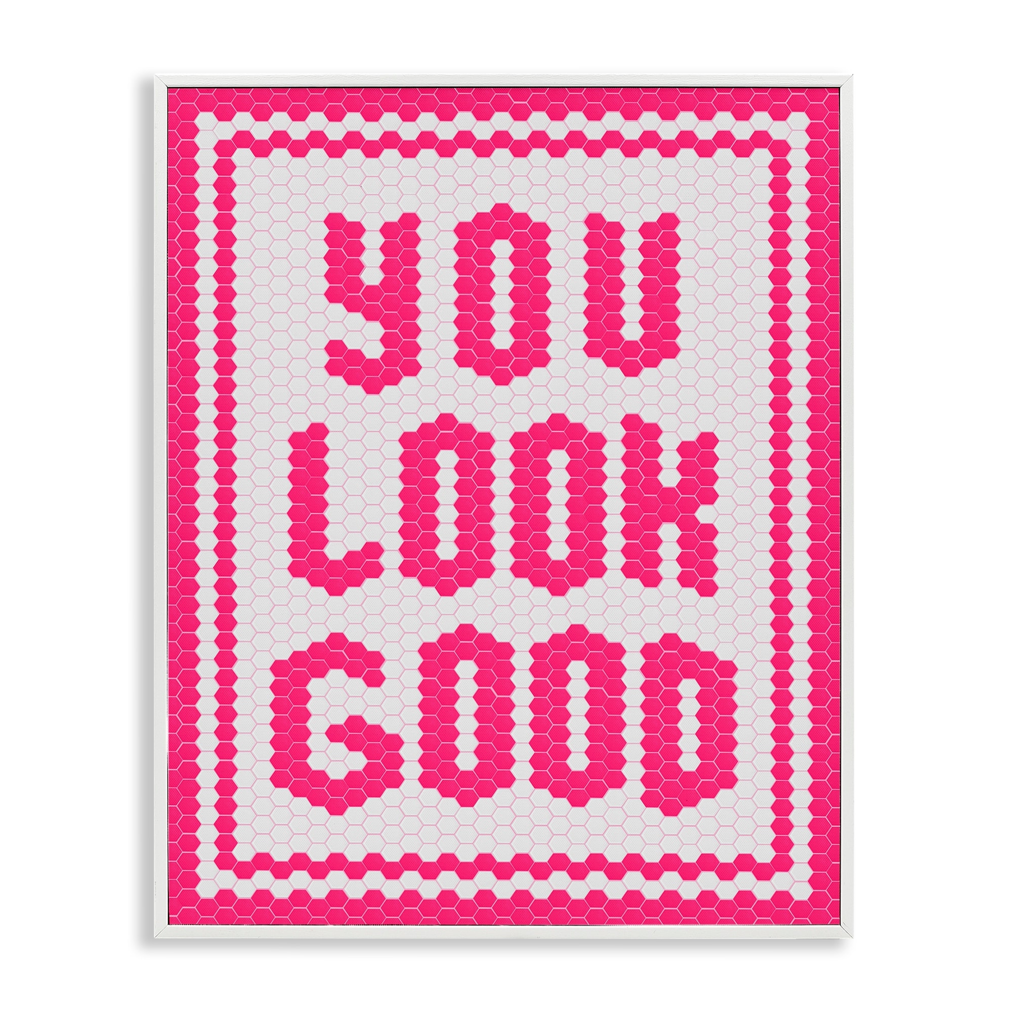 Stupell You Look Good Magenta Mosaic Framed Giclee Art Design By Lettered and Lined