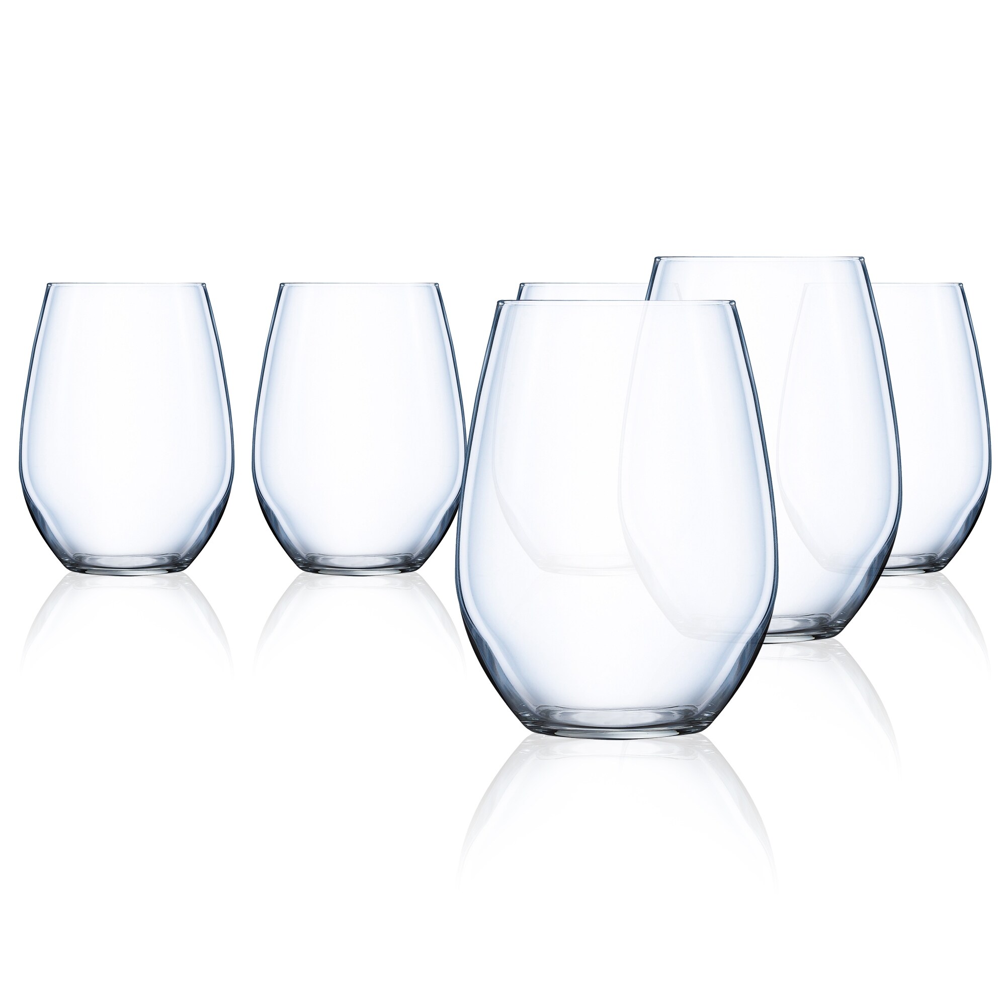 Chef & Sommelier Domaine 19.5 Ounce Stemless Red Wine Glass,  Set of 6, 6 Count (Pack of 1), Clear: Highball Glasses