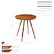 Porthos Home Jacey Round Dining Table, Made of Durable Bamboo - Walnut