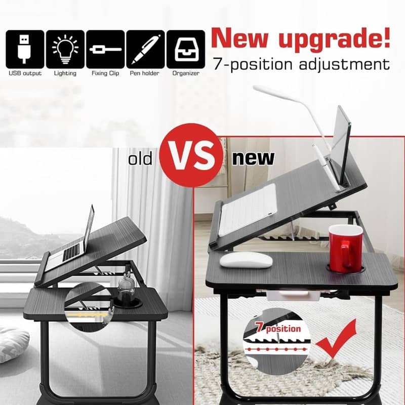 Adjustable Laptop Desk with Light