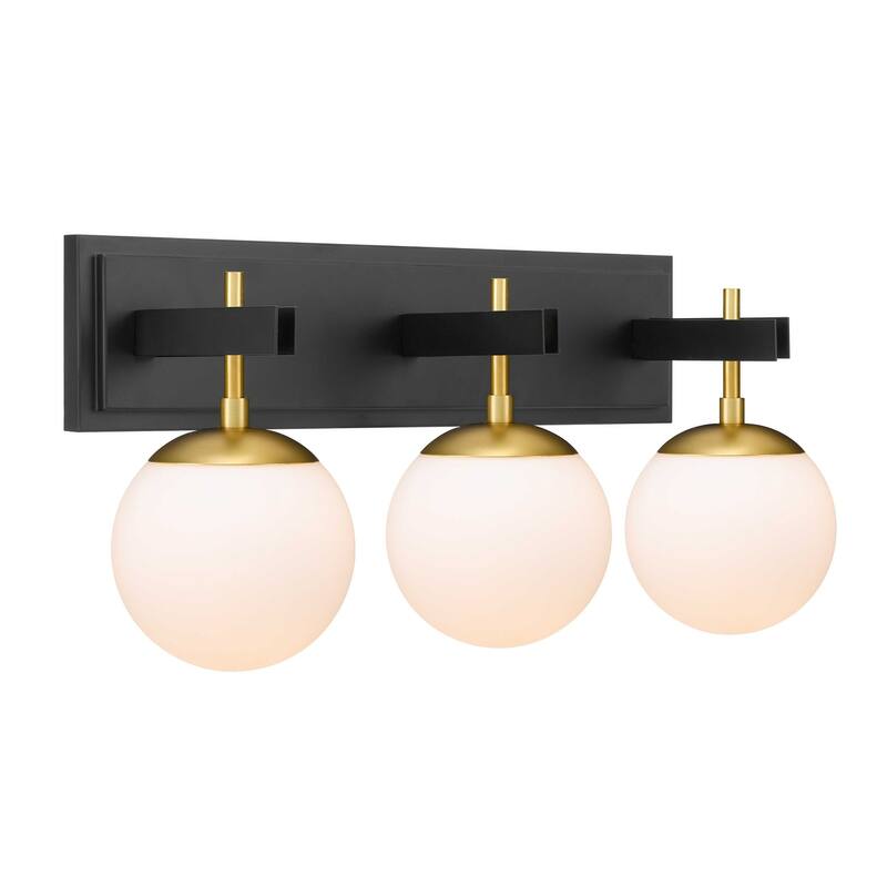 Allie 3-Light Bath - Black/Satin Brass