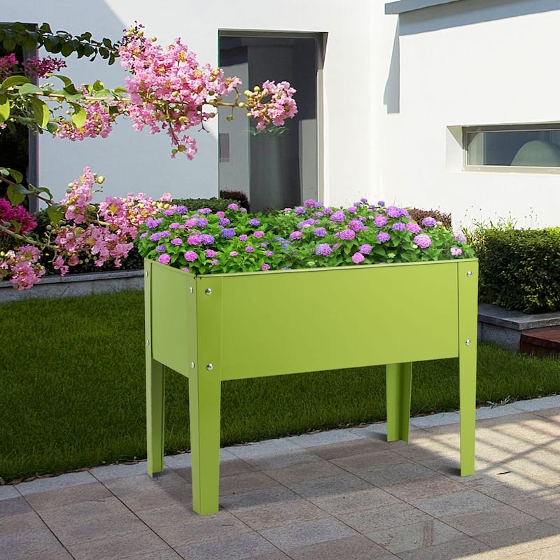 Costway 24'' x12'' Elevated Garden Outdoor Plant Stand Raised Tall