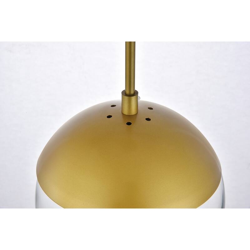 1-light Mid-century Adjustable Pendant with 8-inch Glass Orb Shade