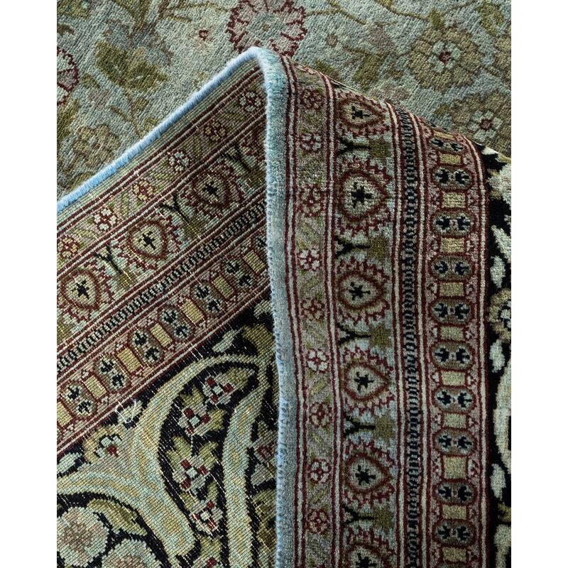 Overton Hand Knotted Wool Vintage Inspired Modern Contemporary Overdyed Gray Area Rug - 6' 3" x 9' 1"