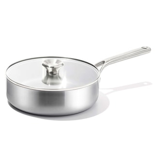 OXO Mira 3-Ply Stainless Steel Sauté Pan with Lid, 3.25 Qt
