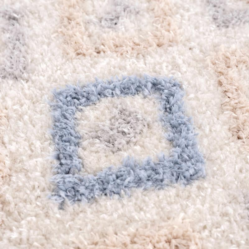Tilos Moroccan Trellis Farmhouse Shag Area Rug