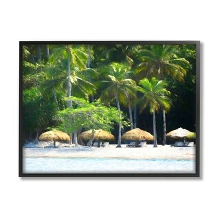 Stupell Tropical Summer Beach Canopies Framed Giclee Art by Graffi*Tee ...