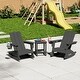 preview thumbnail 14 of 58, Shoreside Kids Outdoor Poly Adirondack Rocking Chair with Side Table 3-Piece Set