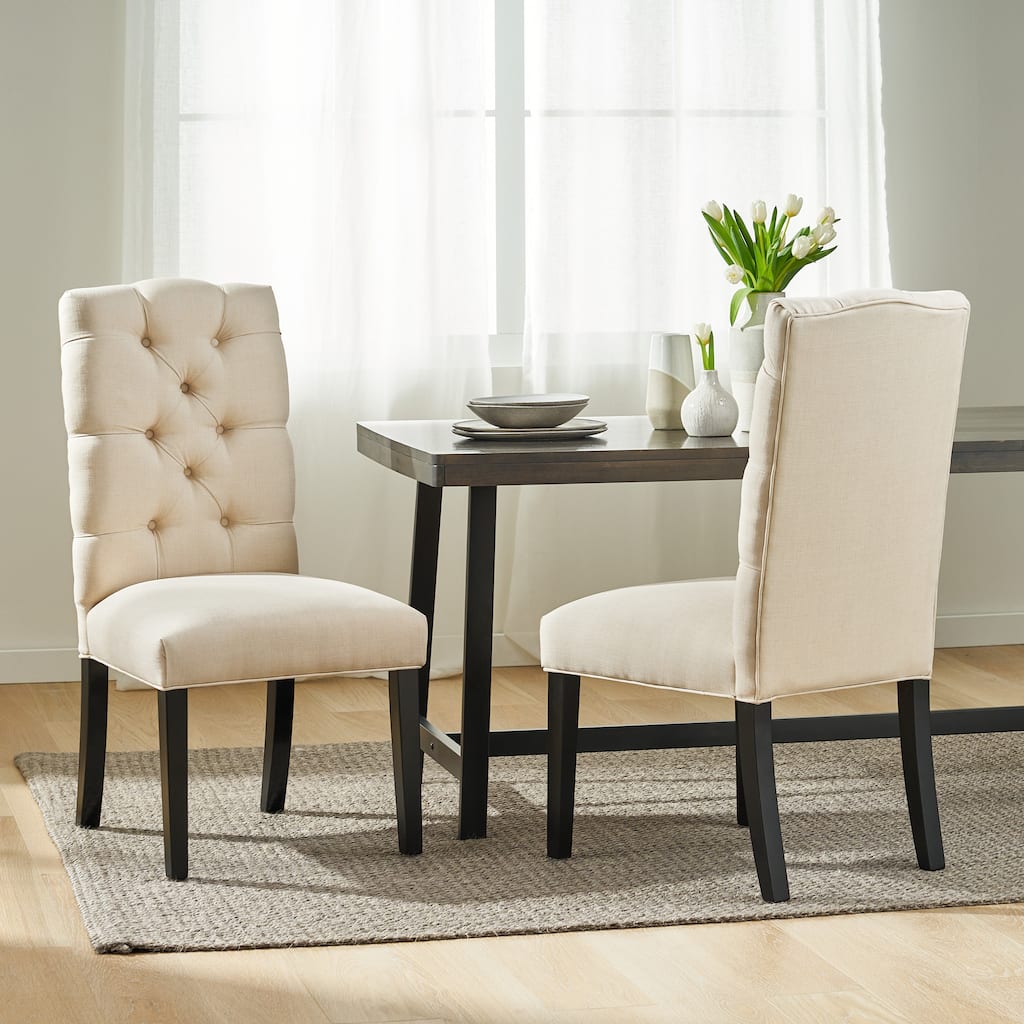 Berlin Tufted Fabric Dining Chair (Set of 2) by Christopher Knight Home