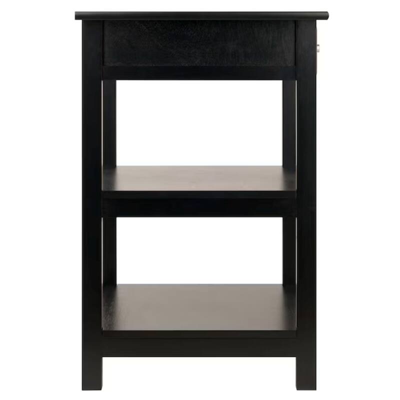 Wooden 2-Shelf Printer Stand with Shelves - 30.75" - Black