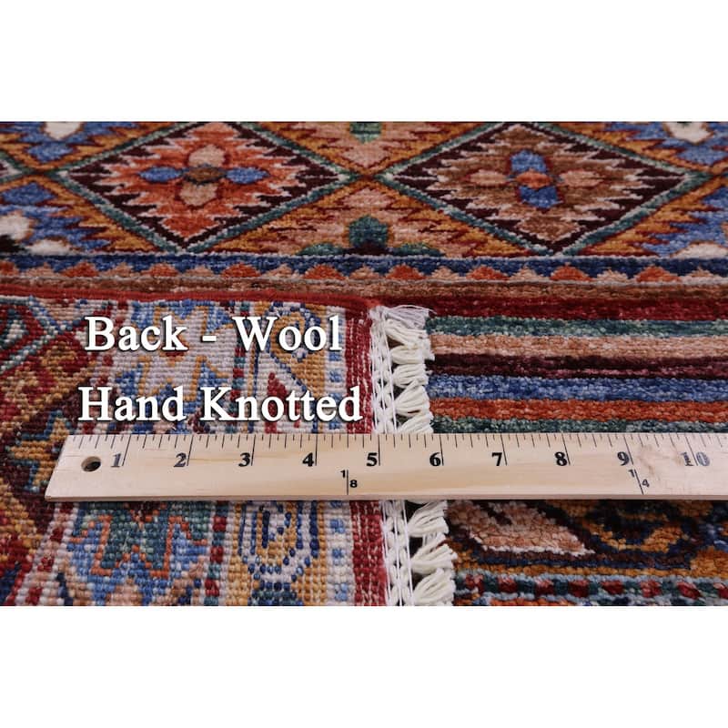 Golden Nile Khorjin Persian Gabbeh Hand Knotted Wool Rug - 2' 10" X 4' 0"