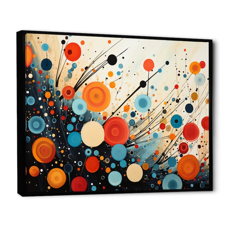 Designart "Colorful Mid Century Abstract Fusion VI" Mid-century Framed Wall Decor