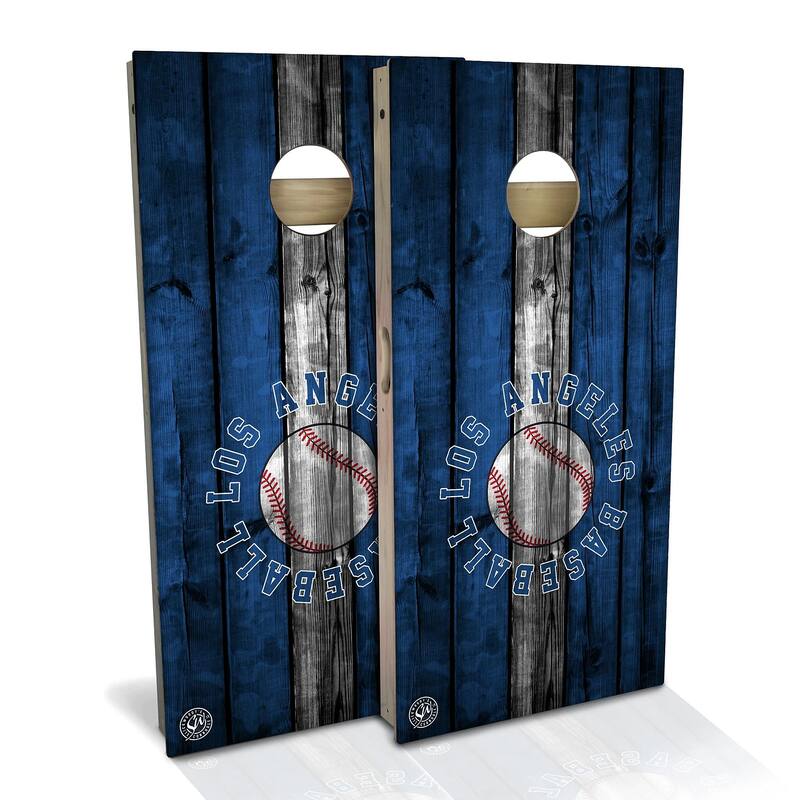 LA Baseball Outdoor Cornhole Board Set - Backyard 2x4 - NO Accessories