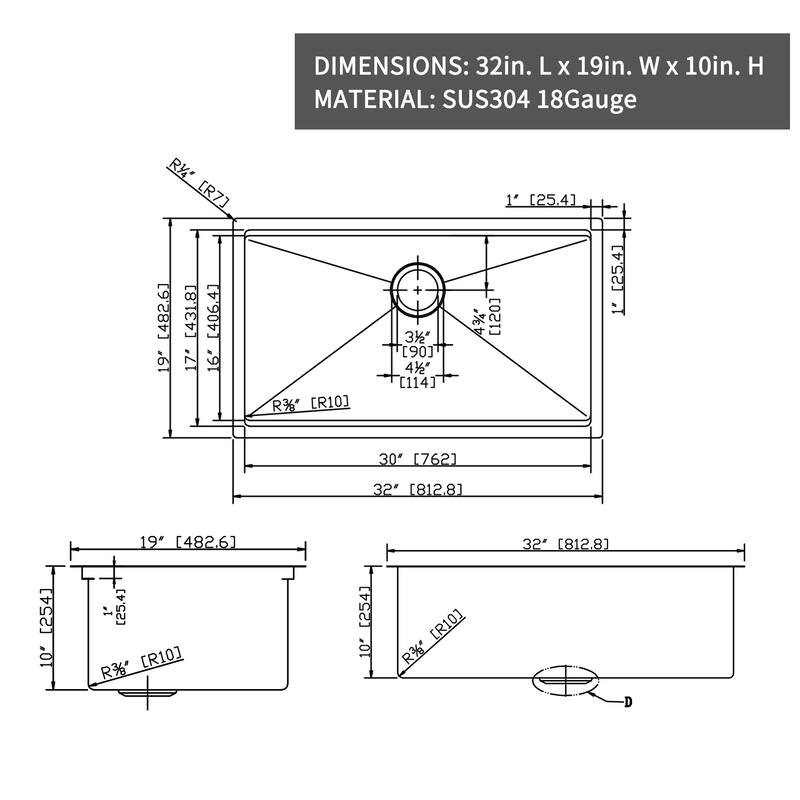 Undermount Kitchen Sink With Accessories