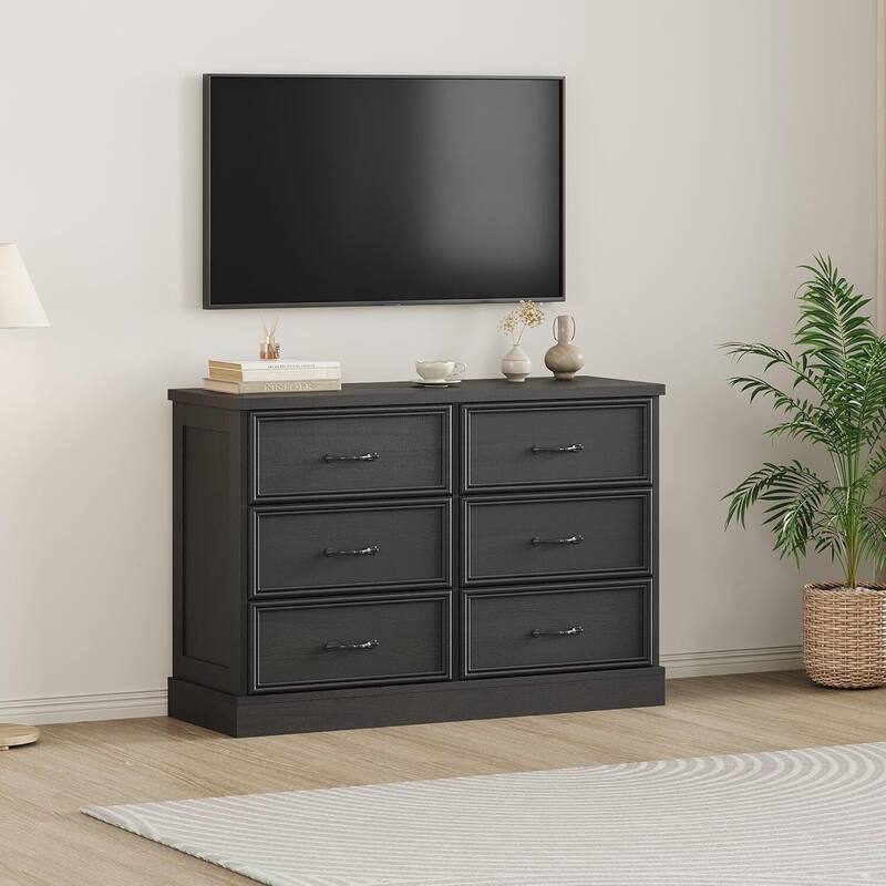 Modern 6 Drawer Bedside Storage Cabinet for Bedroom Organization