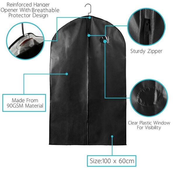 Shop 40 Inch Breathable Garment Bag Suit Cover Clothing Covers For
