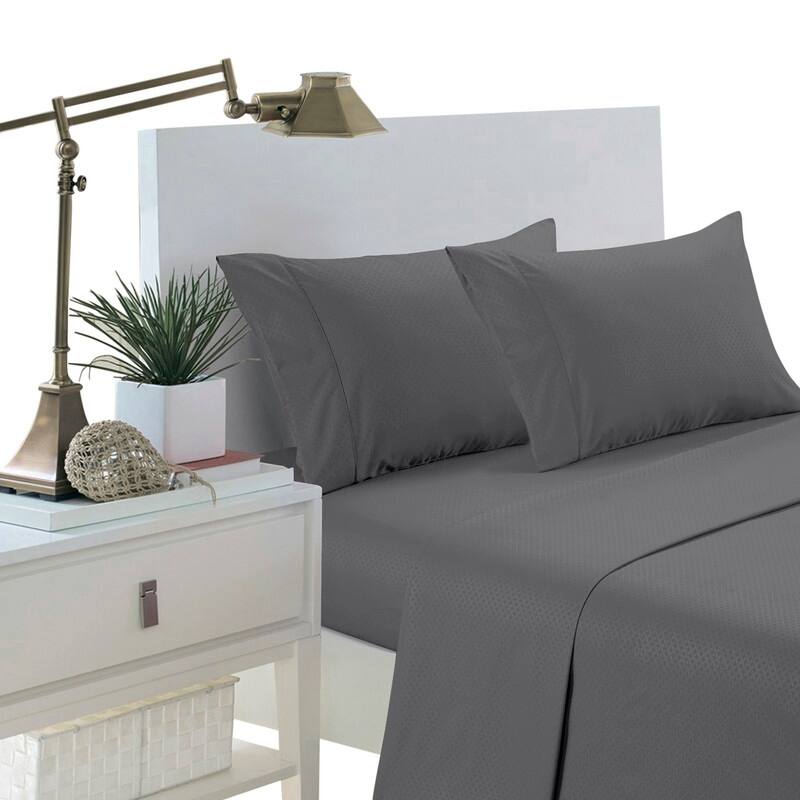 Home Sweet Home Dream Greek Key Embossed Bed Sheet Set