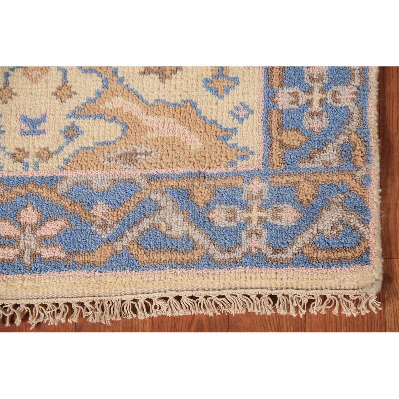 Earth Tone Oushak Oriental Runner Rug Handmade Wool Carpet - 2'6" x 7'10"