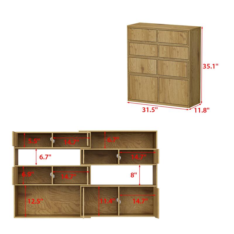 Versatile Wooden Storage Cabinet Side Cabinet