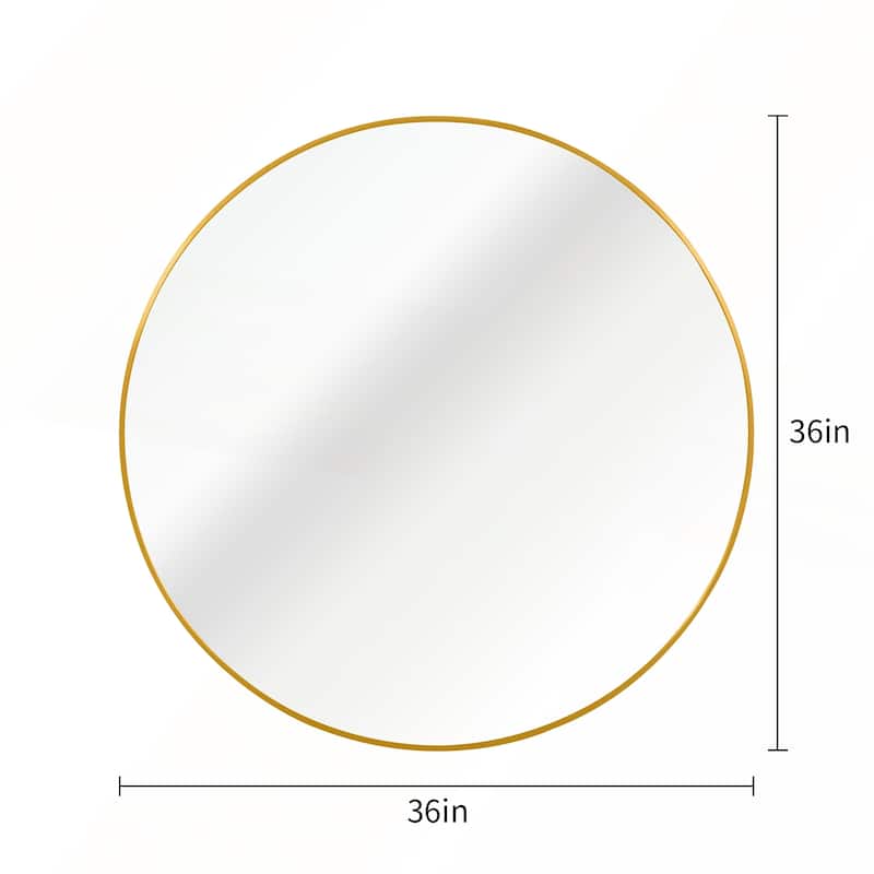 36 Inch Metal Framed Round Bathrrom Mirror