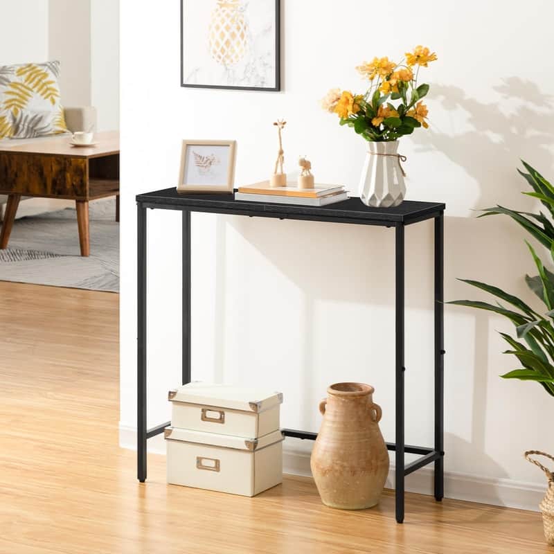 Narrow Console Table, 29.5" Small Entryway Table, Thin Sofa Table, Side Table