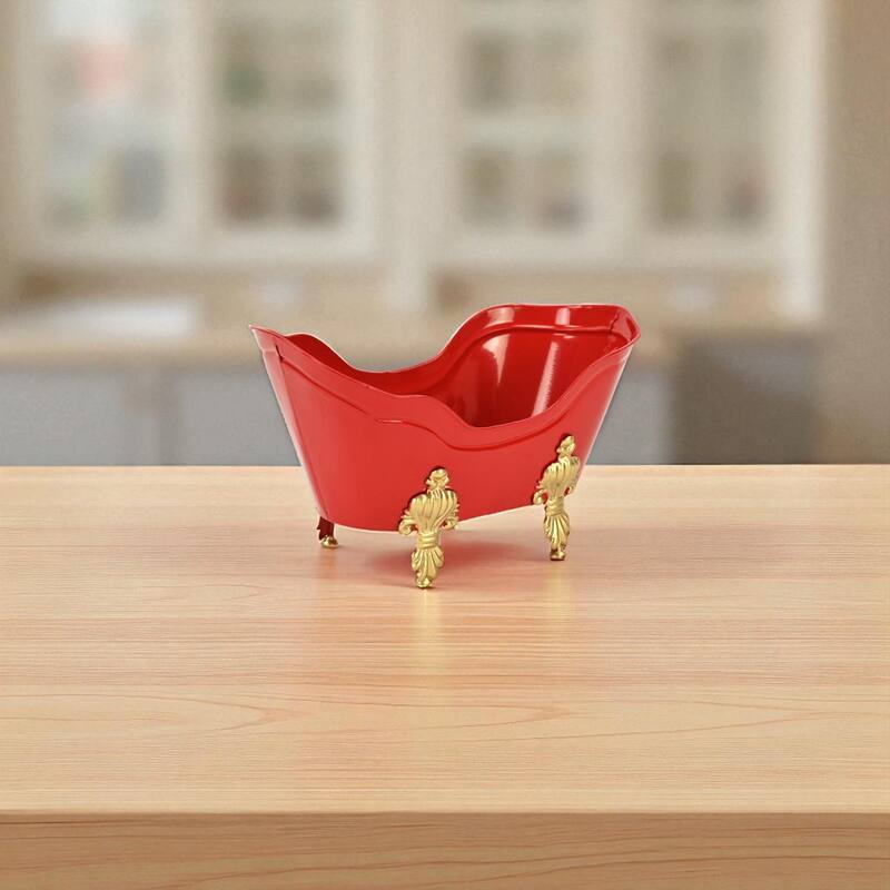 Eirlys 10" Christmas Mini Bathtub Decor - Red - N/A