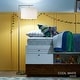 preview thumbnail 9 of 46, Brightech Montage Modern 60 in. Contemporary Arc LED Color Adjusting Floor Lamp with White Fabric Drum Shade