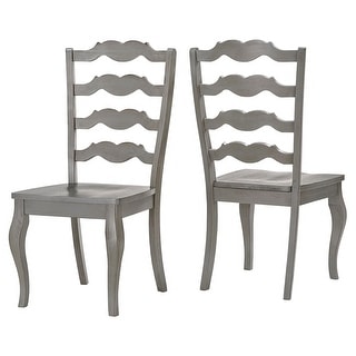 Eleanor Ladder Back Wood Dining Chair (Set of 2)